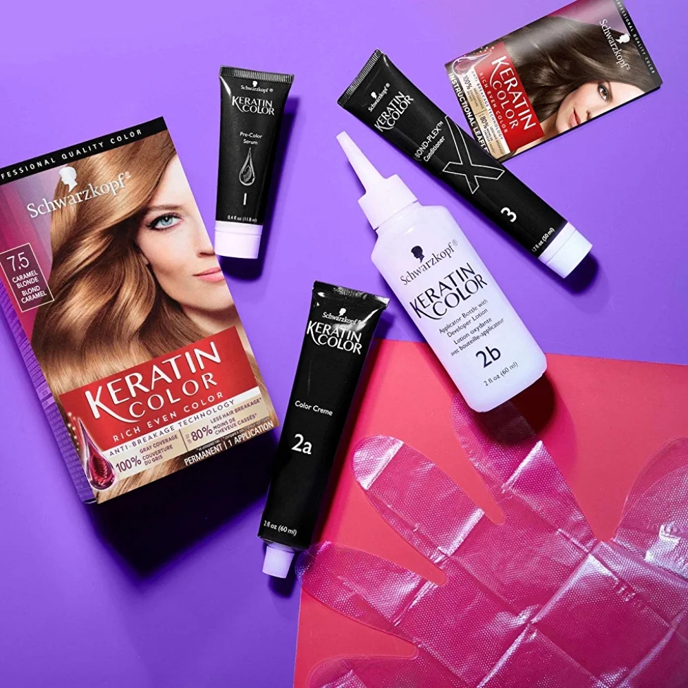 New Schwarzkopf Keratin Color Hair Dye Caramel Blonde Hair Dye